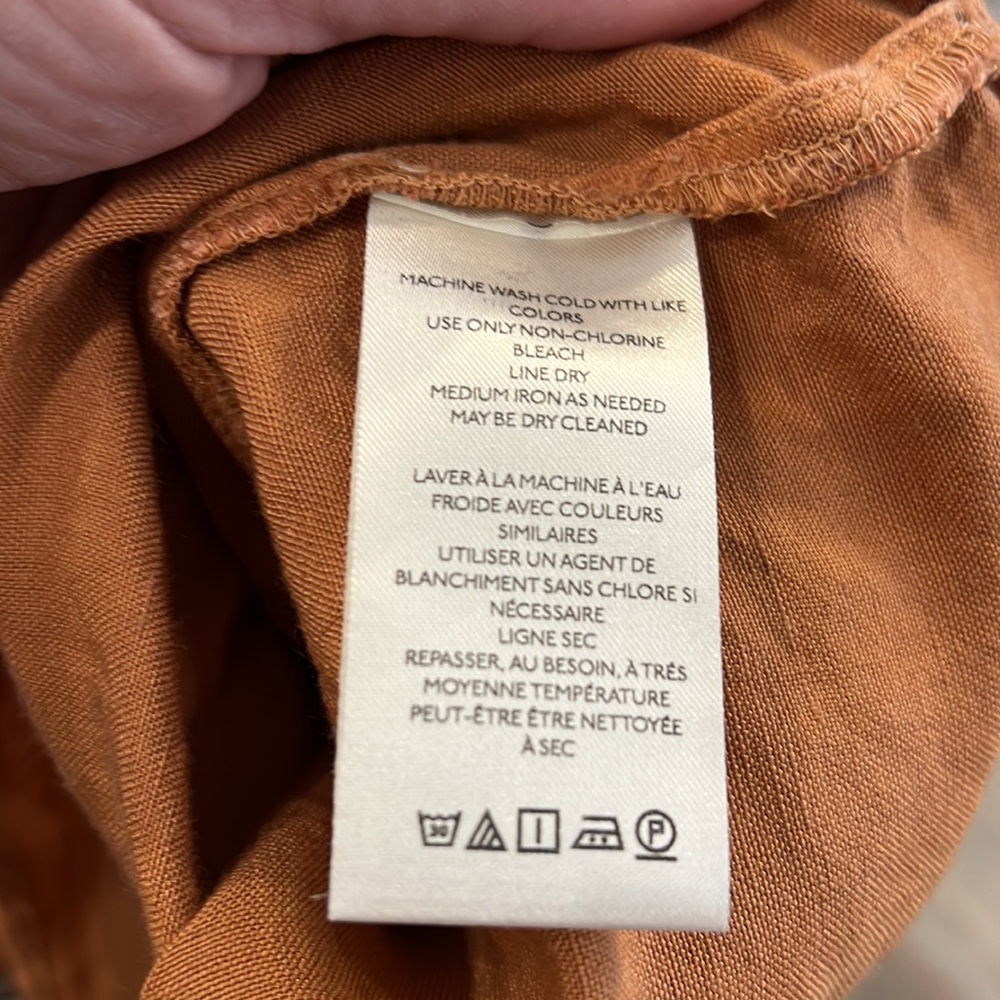 Pilcro Brown Button Down Shirt with Fringe Detail - Picture 12 of 13